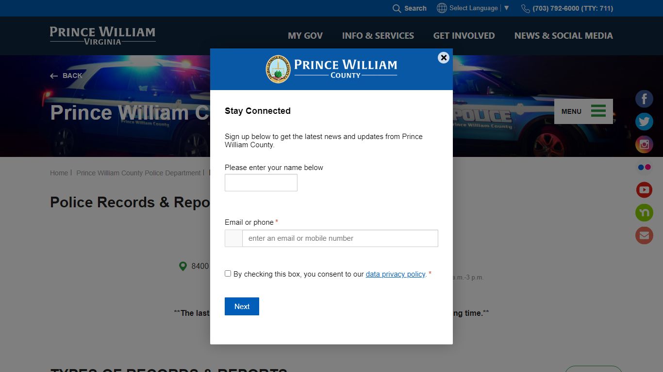 Police Records & Reports - Prince William County, Virginia