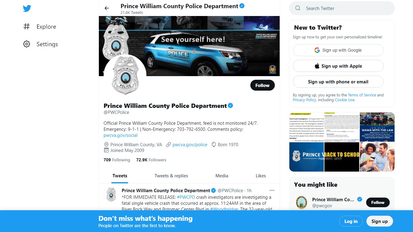 Prince William County Police Department (@PWCPolice) / Twitter